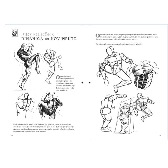 Desenhando Anatomia Movimento Figura Masculina